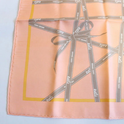 Hermes Carre 45 Scarf Gavroche Bolduc Ribbon Orange