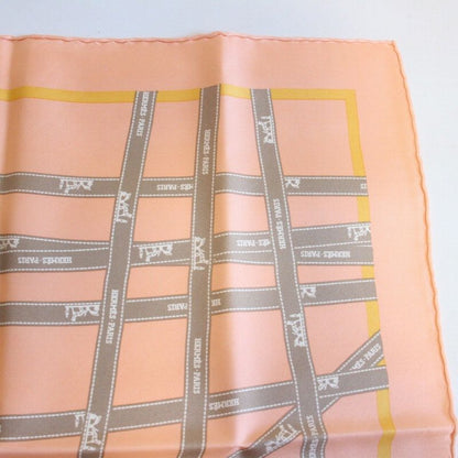 Hermes Carre 45 Scarf Gavroche Bolduc Ribbon Orange