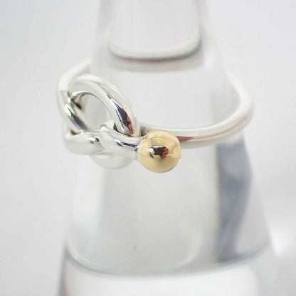 Tiffany & Co Silver-925 750 Love Knot Ring No 7.5 J130-8