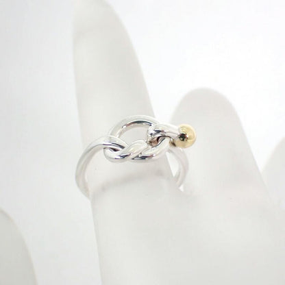 Tiffany & Co Silver-925 750 Love Knot Ring No 7.5 J130-8