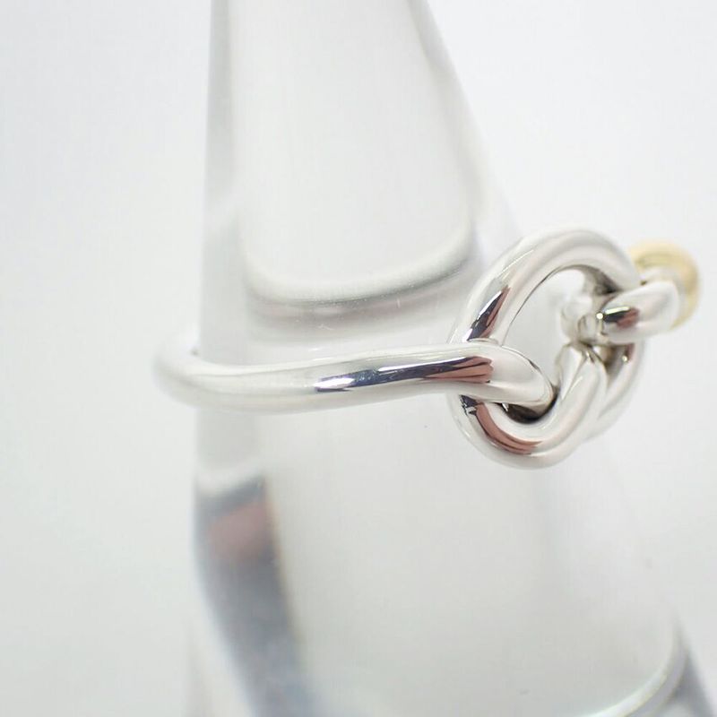 Tiffany & Co Silver-925 750 Love Knot Ring No 7.5 J130-8