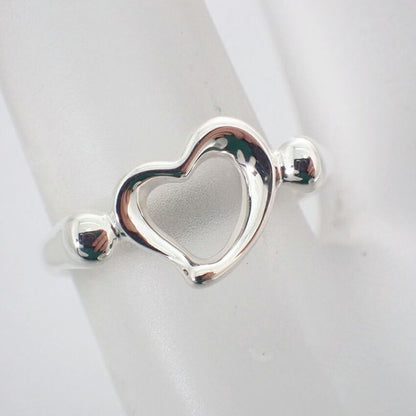 Tiffany & Co Silver-925 Open Heart Ring No 9 J130-4