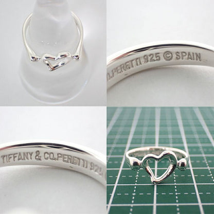 Tiffany & Co Silver-925 Open Heart Ring No 9 J130-4
