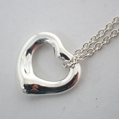 Tiffany & Co Silver-ag925 Open Heart Pendant J130-3