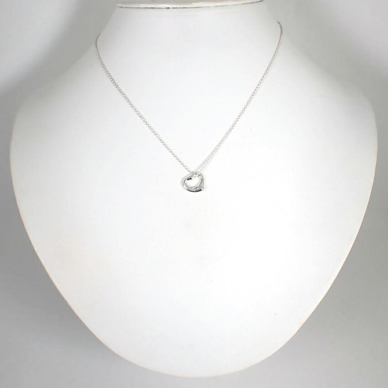 Tiffany & Co Silver-ag925 Open Heart Pendant J130-3