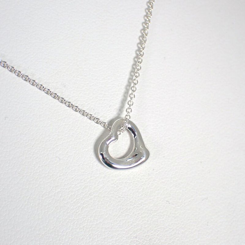 Tiffany & Co Silver-ag925 Open Heart Pendant J130-3