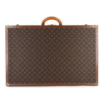 Louis Vuitton Monogram Bisten 75 Trunk Case Bag Brown Gold Hardware