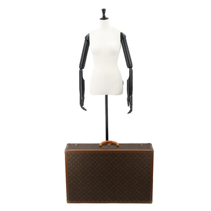 Louis Vuitton Monogram Bisten 75 Trunk Case Bag Brown Gold Hardware