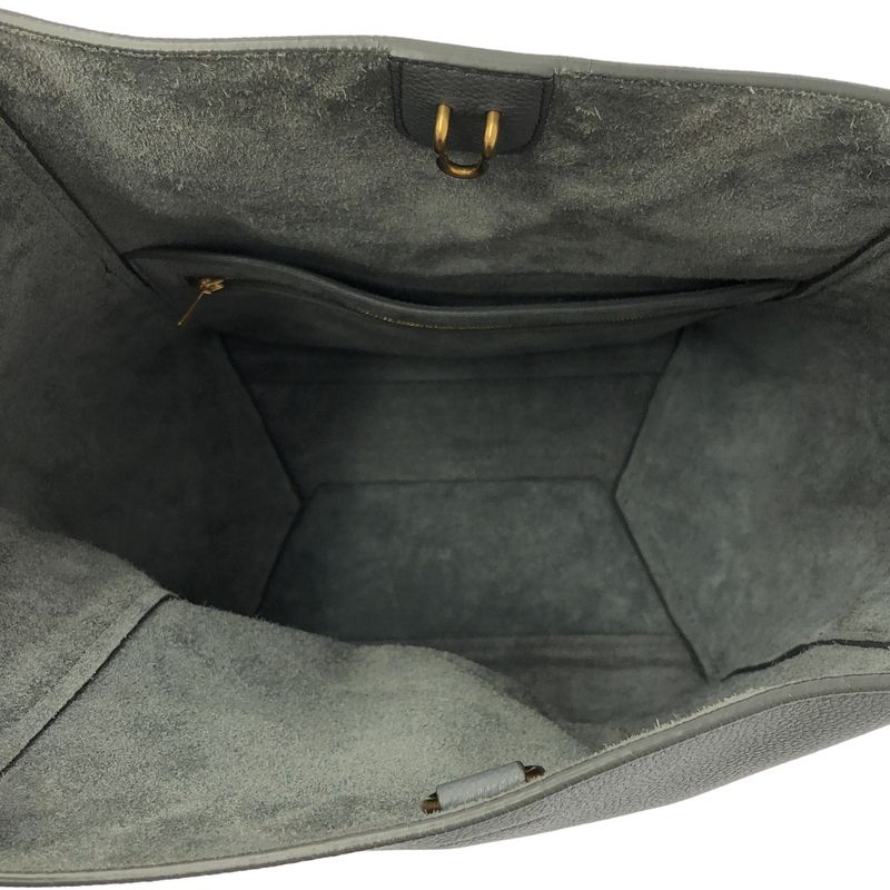 CELINE | Sangle Bucket Medium Leather Shoulder Bag | Gray | Ladies
