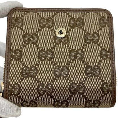 Gucci Bifold Wallet Beige Brown GG Canvas