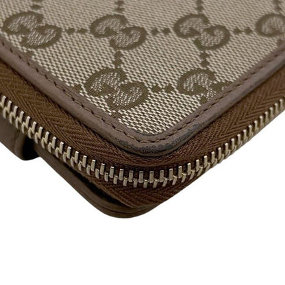 Gucci Bifold Wallet Beige Brown GG Canvas