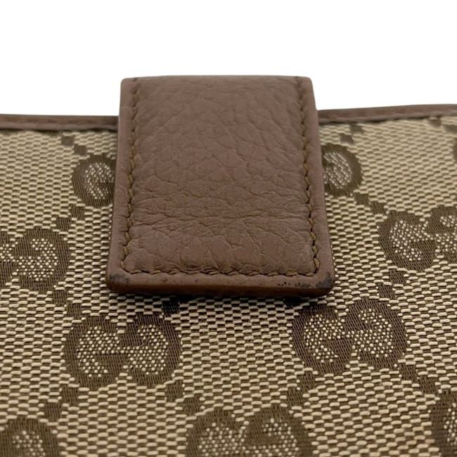 Gucci Bifold Wallet Beige Brown GG Canvas