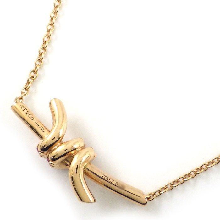 Tiffany & Co Tiffany & Co Necklace Knot Pink Sapphire 18K Pink Gold