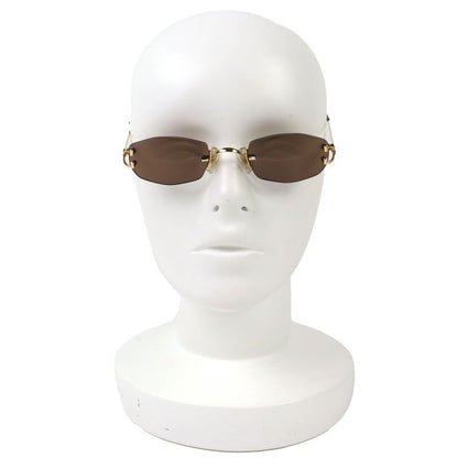 Cartier 2C Decor Two Point Rimless Sunglasses Gold Bold - 22 135 Demo Lens