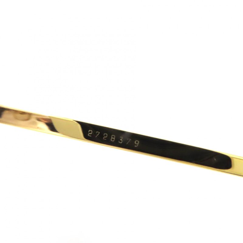 Cartier 2C Decor Two Point Rimless Sunglasses Gold Bold - 22 135 Demo Lens