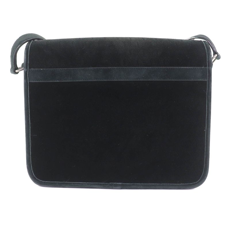 Saint Laurent Paris Mal688253 Yslmonogram Velvet Shoulder Bag Black Silver-hardw