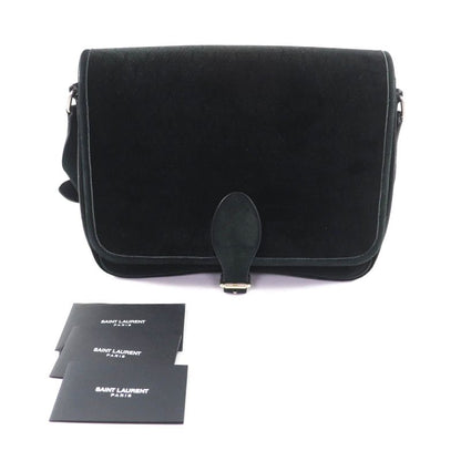 Saint Laurent Paris Mal688253 Yslmonogram Velvet Shoulder Bag Black Silver-hardw