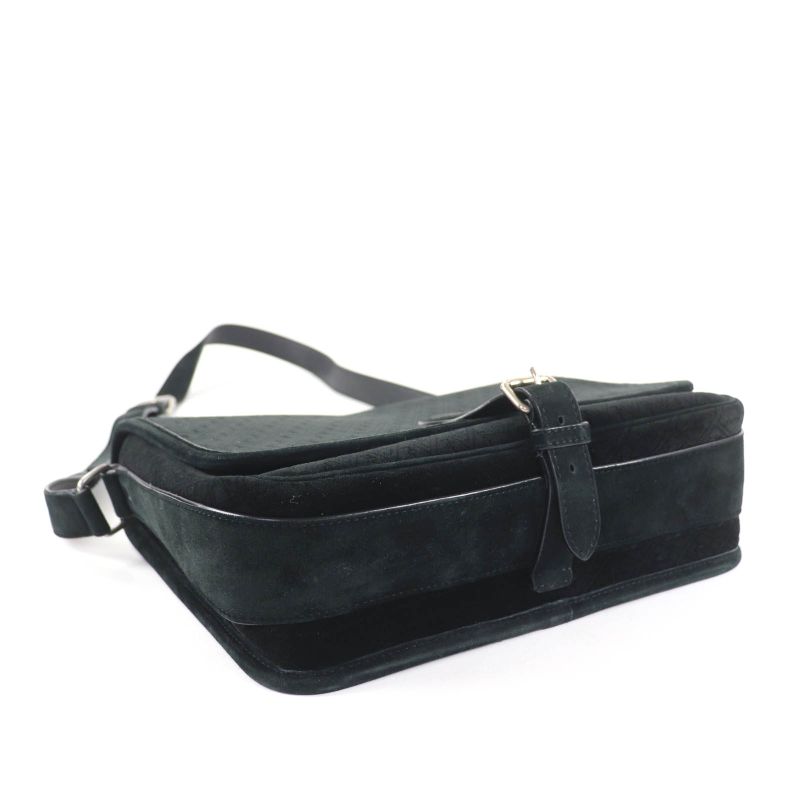 Saint Laurent Paris Mal688253 Yslmonogram Velvet Shoulder Bag Black Silver-hardw
