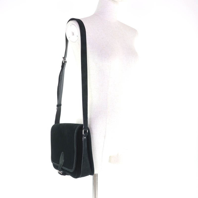 Saint Laurent Paris Mal688253 Yslmonogram Velvet Shoulder Bag Black Silver-hardw