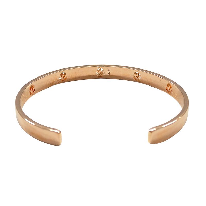 FENDI Bracelet Women's Brand Rhinestone F Is FENDI Bracelet Pink Gold L Size