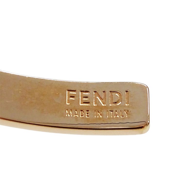 FENDI Bracelet Women's Brand Rhinestone F Is FENDI Bracelet Pink Gold L Size