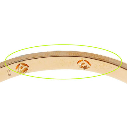 FENDI Bracelet Women's Brand Rhinestone F Is FENDI Bracelet Pink Gold L Size