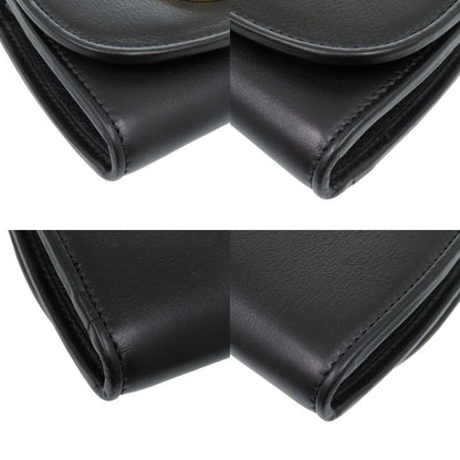 GUCCI Chain Wallet Blondie 725219 Leather Black Bifold Wallet 1206 GUCCI