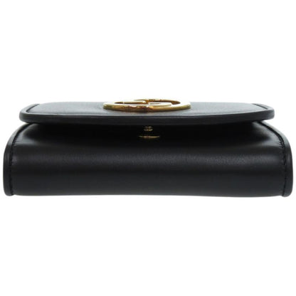 GUCCI Chain Wallet Blondie 725219 Leather Black Bifold Wallet 1206 GUCCI