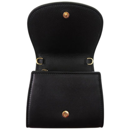 GUCCI Chain Wallet Blondie 725219 Leather Black Bifold Wallet 1206 GUCCI