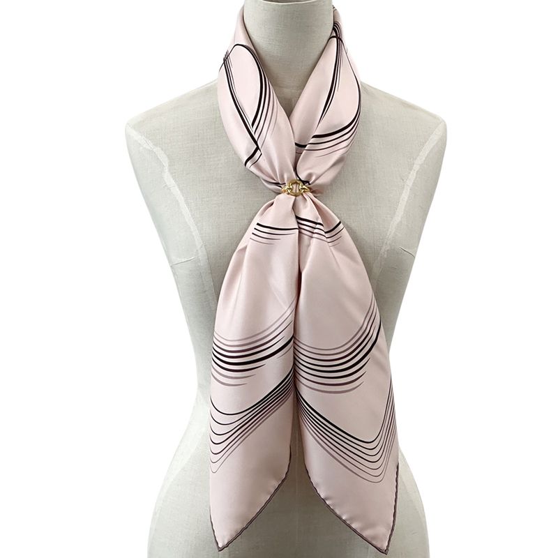 HERMES Scarf Carre 90 24 Faubourg 24 Faubourg Ladies Brand Silk Pink Elegant