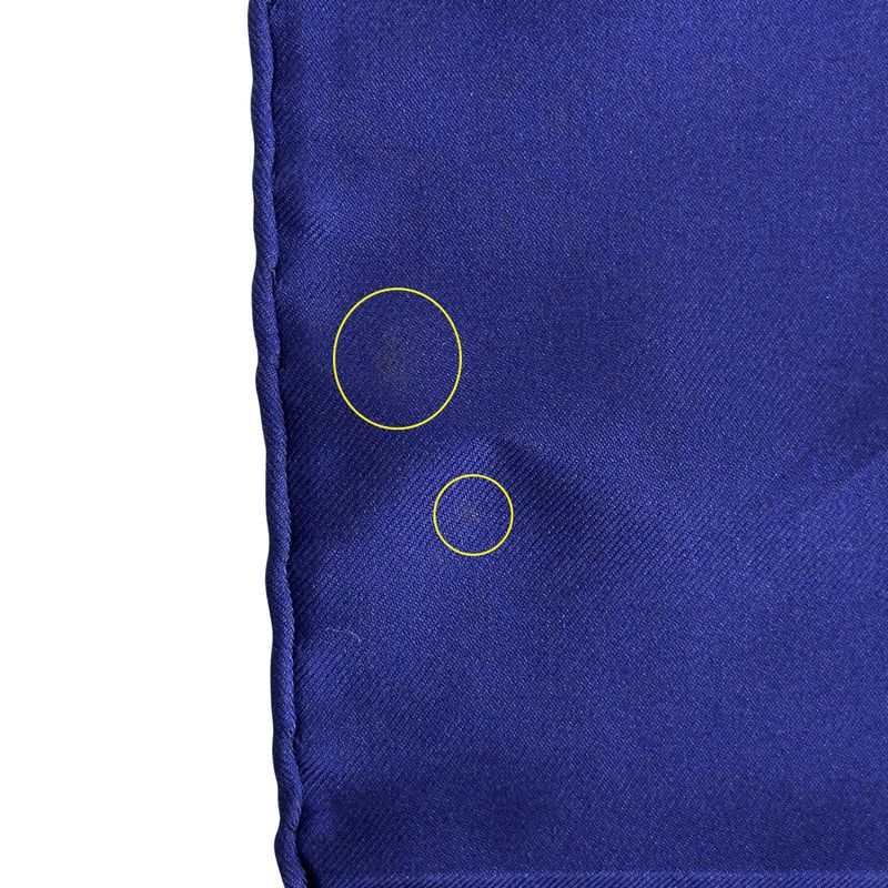 HERMES Scarf Carre 90 ART Des Steppes Step Art Ladies Brand Silk Navy Multicolor