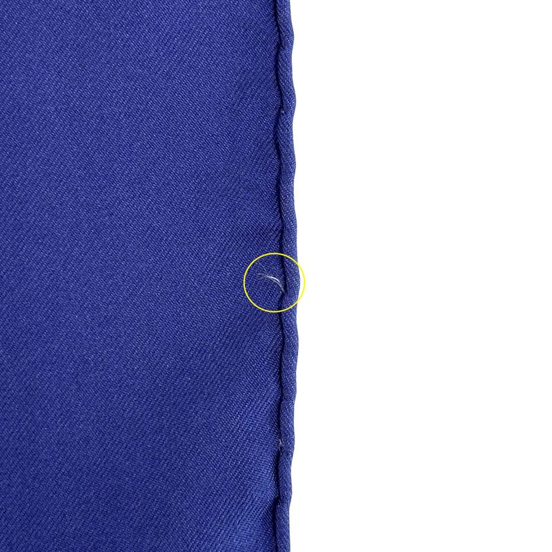 HERMES Scarf Carre 90 ART Des Steppes Step Art Ladies Brand Silk Navy Multicolor