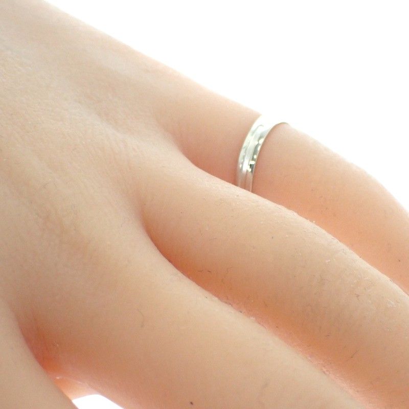 HERMES Empreinte No 9 Ring 18kwhite Gold 18K White Gold #49 Women's