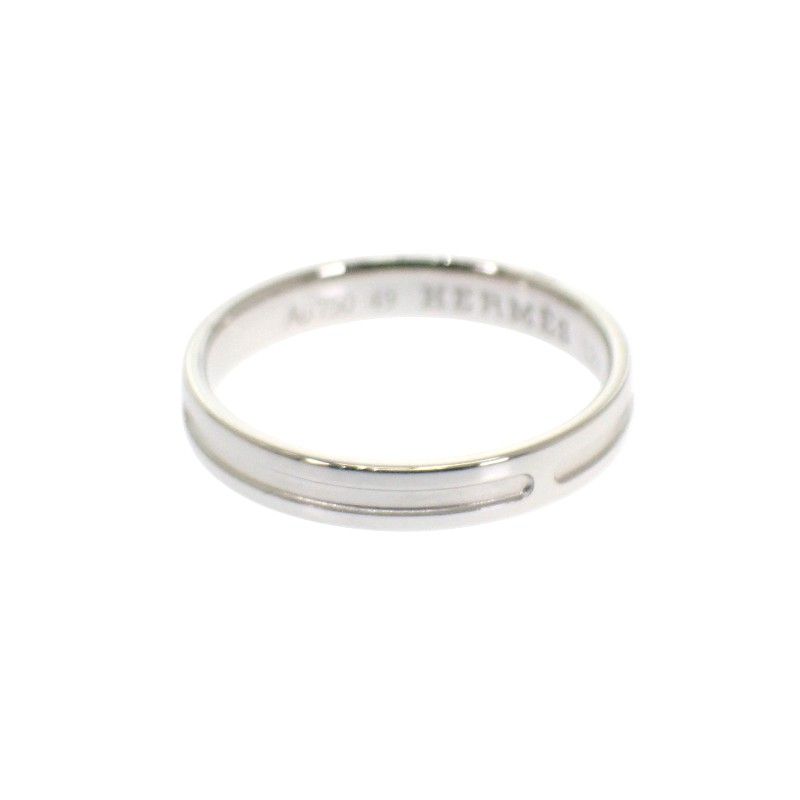 HERMES Empreinte No 9 Ring 18kwhite Gold 18K White Gold #49 Women's