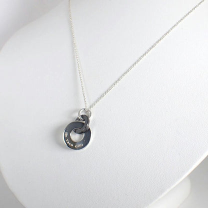 Tiffany & Co 925 Titanium Interlocking Necklace J132-1