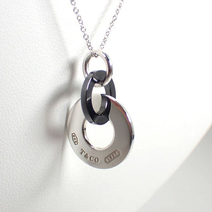 Tiffany & Co 925 Titanium Interlocking Necklace J132-1