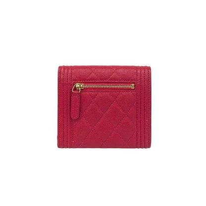 Seal No 23 CHANEL Beautiful CHANEL Coco Mark Caviar Skin Trifold Wallet Mini