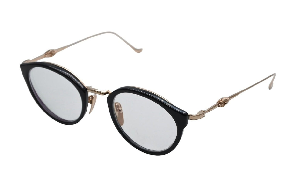 Chrome Hearts Dig Big Sunglasses Eyewear 45 Floral Cross Black Gold — view 2
