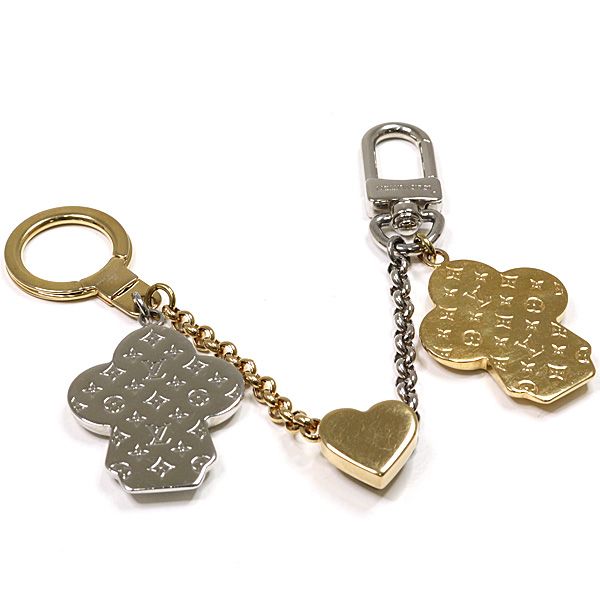 Louis Vuitton Chain-vivienne BFF Key Holder Bag Charm Metal Gold Silver- M00835
