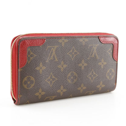 Louis Vuitton Zippi Wallet Retiro M61854 Monogram Canvas Threes Brown Red