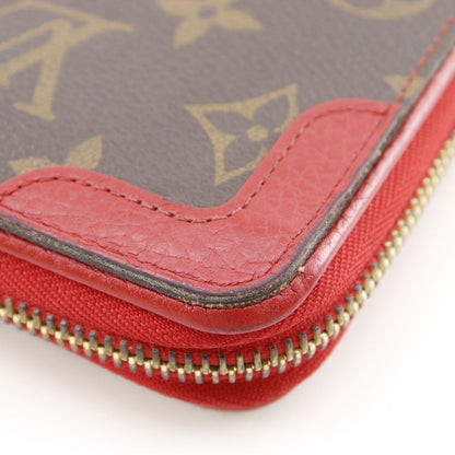 Louis Vuitton Zippi Wallet Retiro M61854 Monogram Canvas Threes Brown Red