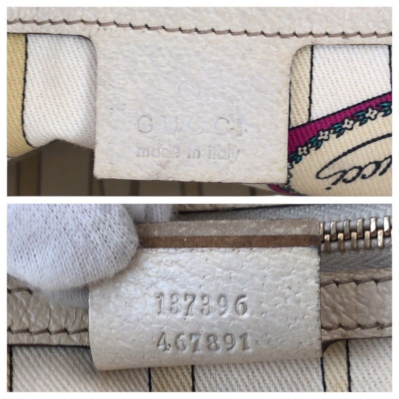 GUCCI Sherry Line Beige Brown Gold Hardware GG Canvas Leather 137396 Tote Bag