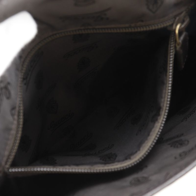 GUCCI GG 223666 Shima Leather Brown Unisex Shoulder Bag