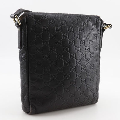 GUCCI GG 223666 Shima Leather Brown Unisex Shoulder Bag