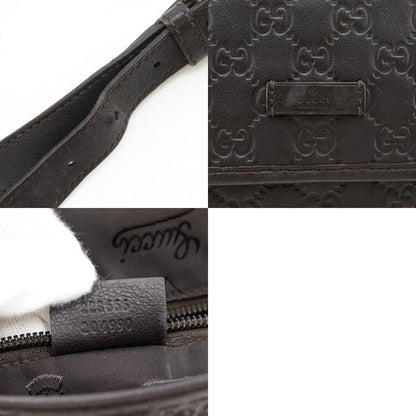 GUCCI GG 223666 Shima Leather Brown Unisex Shoulder Bag