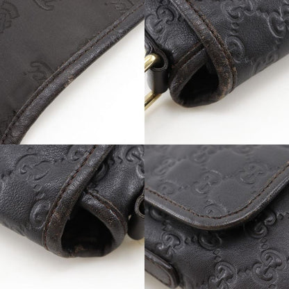 GUCCI GG 223666 Shima Leather Brown Unisex Shoulder Bag