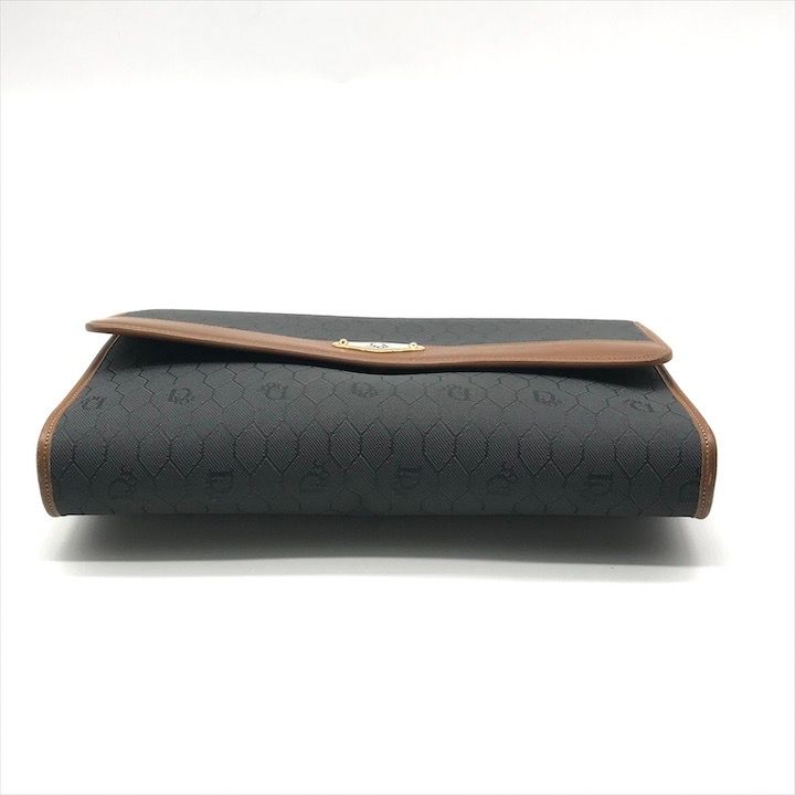 Dior Chain Shoulder Bag Clutch Vintage Leather Black