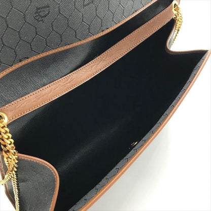 Dior Chain Shoulder Bag Clutch Vintage Leather Black