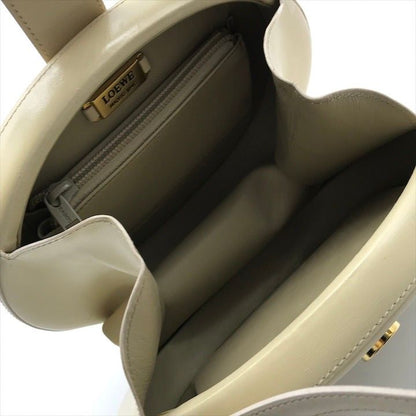 Loewe Vintage Anagram Mini Round Hand Bag Leather Beige Bag