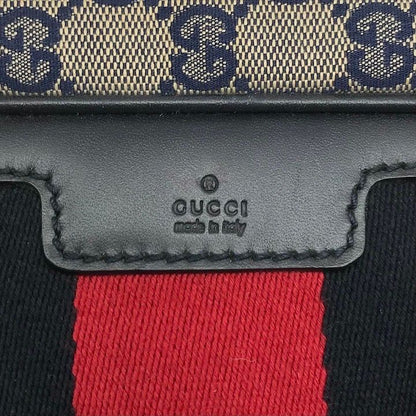 Gucci GG Canvas Business Bag 2-Way Bag Sherry Line Navy Bag